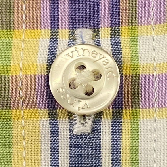 Vineyard Vines Mens Slim Fit Whale Shirt Plaid Button Down Long Sleeve Size S - Picture 6 of 9